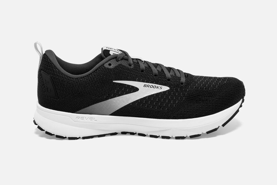 Brooks Revel 4 Road Running Shoes - Mens - Black/Silver - TC2457391